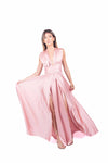 Abito Lungo Satinato Cipria donna Miss love - 6
