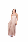 Abito Lungo Satinato Cammello donna Miss love - 1