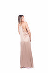 Abito Lungo Satinato Cammello donna Miss love - 3
