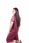 Gilet Asimmetrico Bordeaux donna Miss love - 4