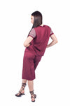 Bermuda con Cintura Bordeaux donna Miss love - 3
