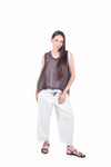 Pantaloni Cropped con Cintura Panna donna Miss love - 2