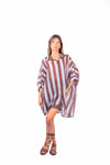 Camicia Oversize a Righe Azzurro/Moro donna Miss love - 1