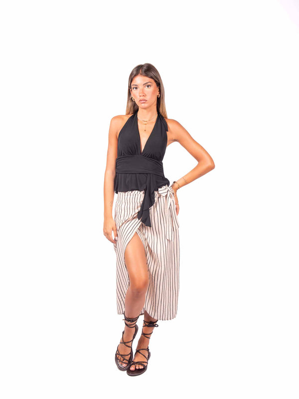 Top Halter Drappeggiato da donna Miss love