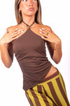 Top Halter Fluido con Drappeggi donna Miss love - 1