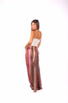 Pantaloni Fluidi a Righe donna Miss love - 2