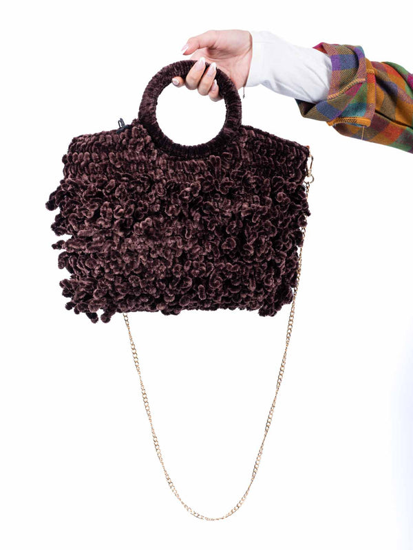 Borsa in Filato Marrone da donna Miss love