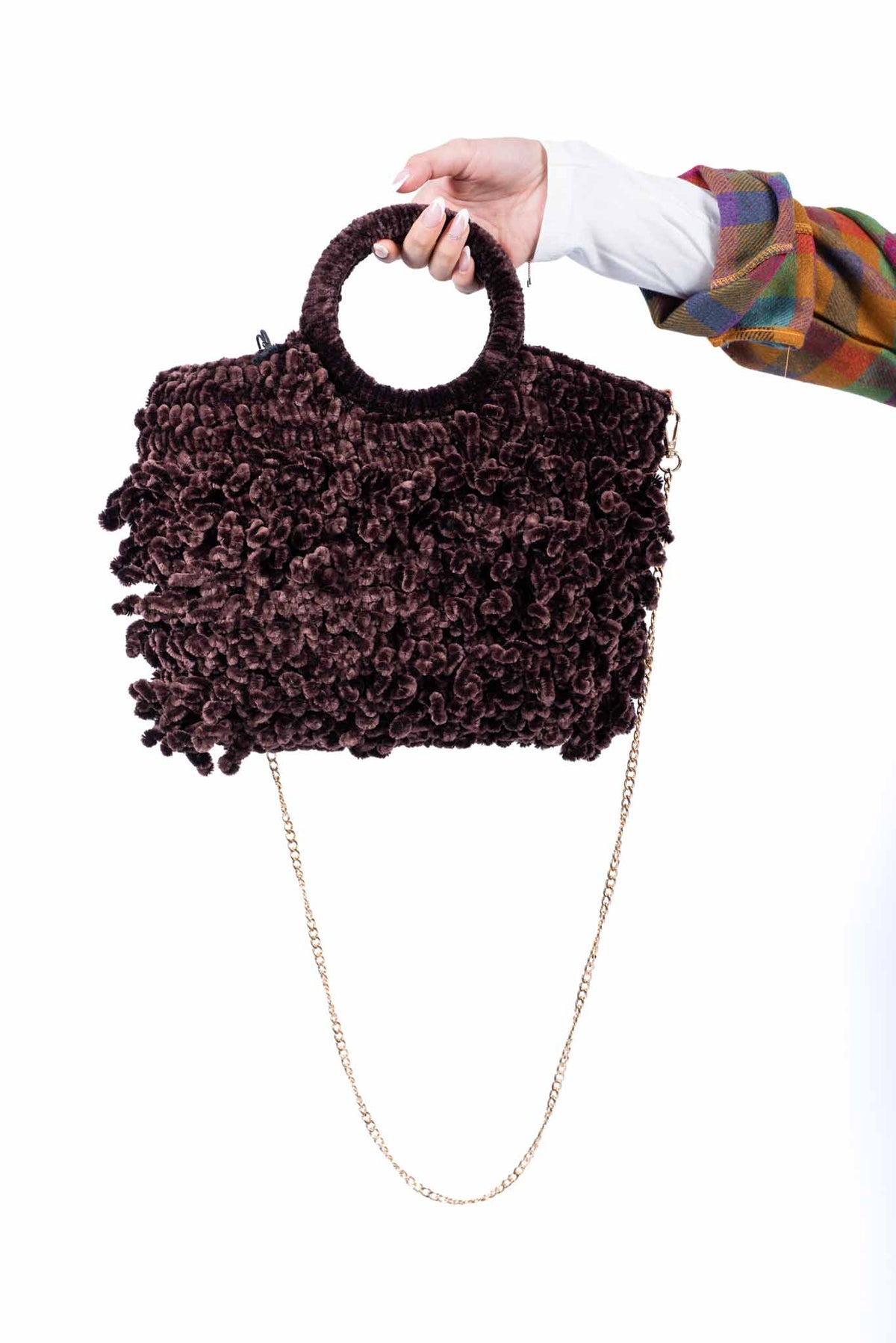 Borsa in Filato Marrone donna Miss love - 1