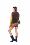 Gilet In Ecopelliccia Riccia Marrone donna Miss love - 4