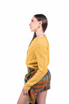 Maglia Pullover Girocollo Senape donna Miss love - 2