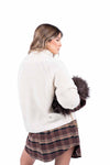 Giacca Felpa in Maglia Panna donna Miss love - 3