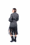 Cappotto Doppiopetto in Panno Chevron con Cintura donna Miss love - 3
