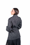 Cappotto Doppiopetto in Panno Chevron con Cintura donna Miss love - 6