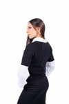 Maglia Maniche Corte in Maglia Nera donna Miss love - 3
