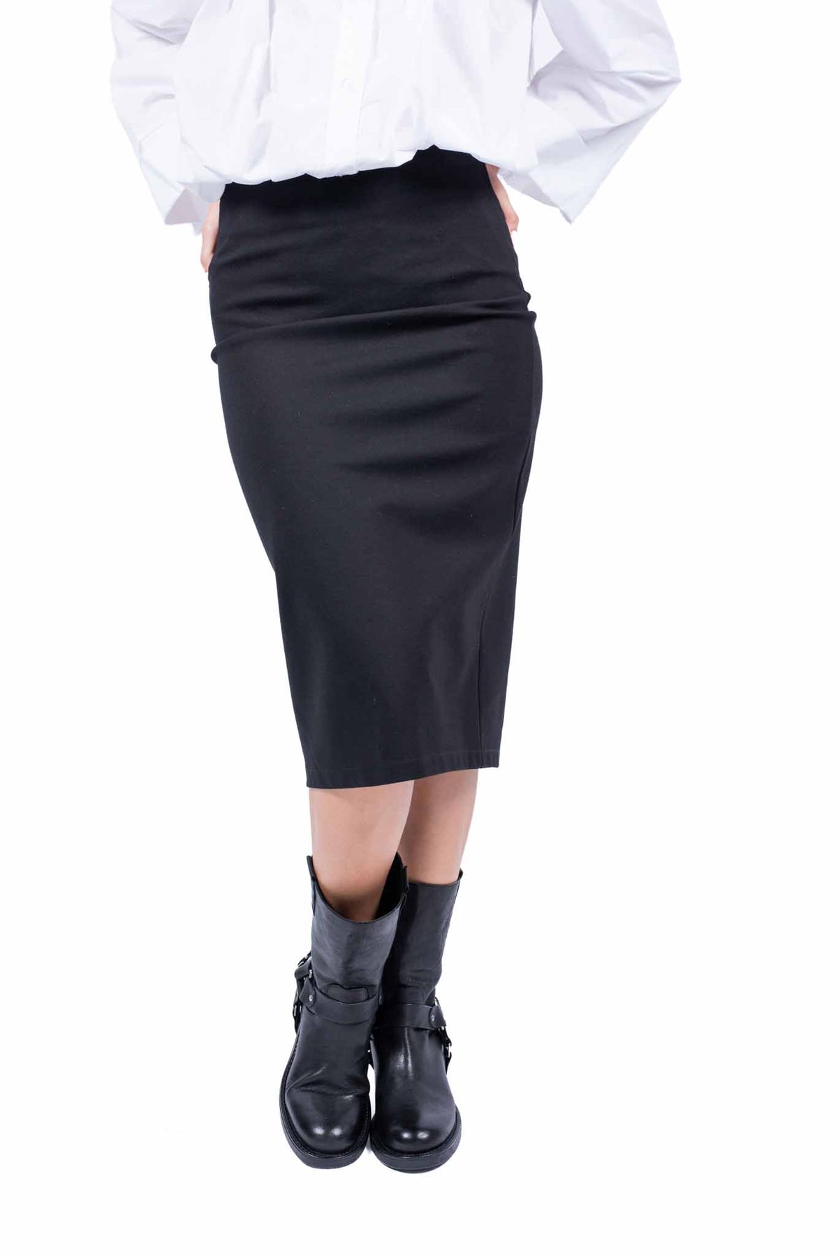 Gonna Tubo Nera con Spacco Posteriore donna Miss love - 1