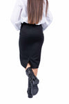 Gonna Tubo Nera con Spacco Posteriore donna Miss love - 3
