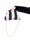 Borsa Tracolla a Righe Bianco/Nero donna Miss love - 2