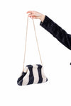 Borsa Tracolla a Righe Bianco/Nero donna Miss love - 4