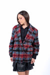 Blazer Oversize in Tweed Check con Paillettes donna Miss love - 1