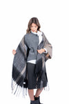 Mantella con Frange Multicolor donna Miss love - 2