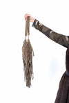 Borsa Hobo in Camoscio Verde Militare con Frange donna Miss love - 2