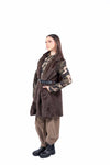 Pelliccia Smanicata Marrone con Cintura donna Miss love - 3