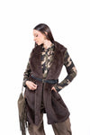 Pelliccia Smanicata Marrone con Cintura donna Miss love - 6