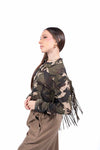Camicia in Misto Cashmere a Stampa Camouflage donna Miss love - 2