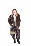 Giacca Corta Ecopelliccia Marrone donna Miss love - 5