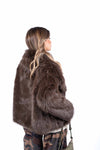 Giacca Corta Ecopelliccia Marrone donna Miss love - 4