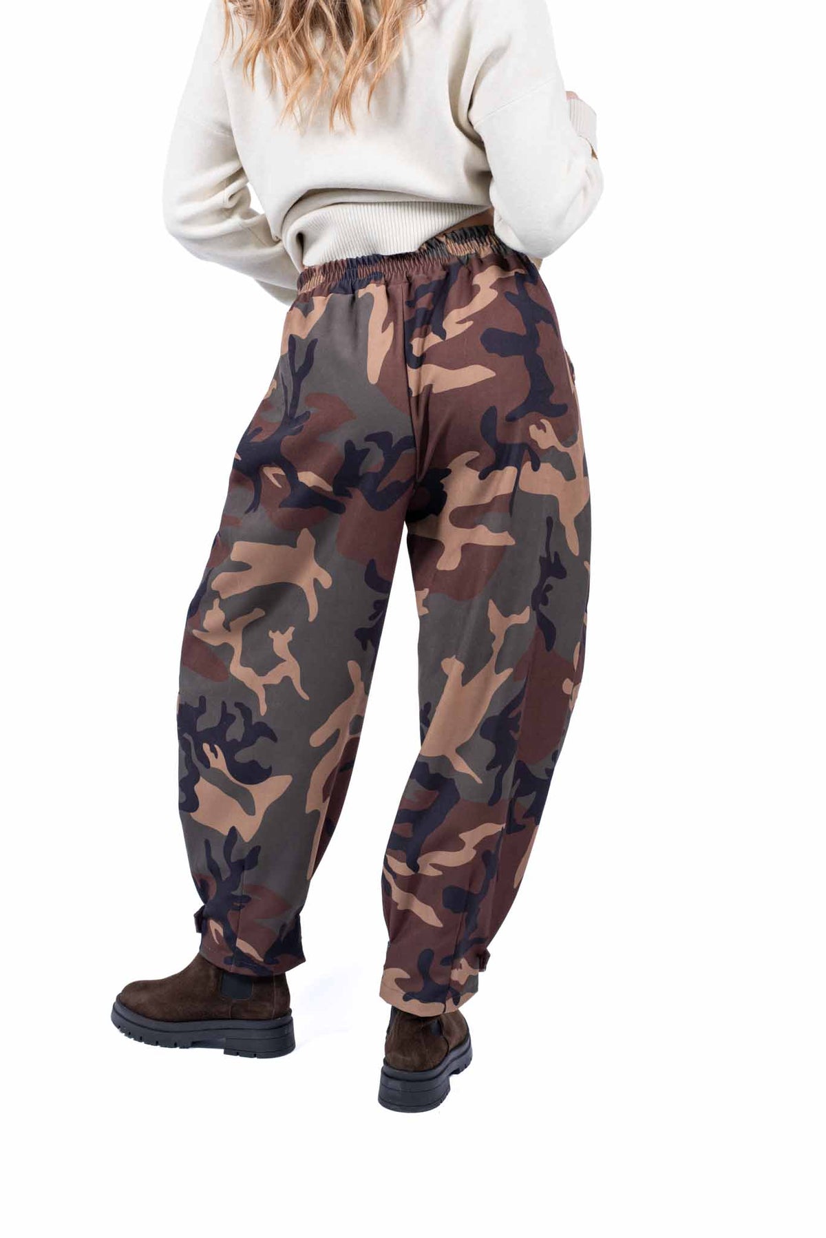 Pantaloni in Tessuto Tecnico Stampa Camouflage donna Miss love - 3