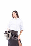 Camicia Oversize Asimmetrica Bianca donna Miss love - 1