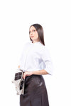 Camicia Oversize Asimmetrica Bianca donna Miss love - 2
