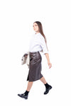 Camicia Oversize Asimmetrica Bianca donna Miss love - 4