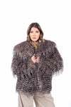 Cappotto in Ecopelliccia Marrone donna Miss love - 1