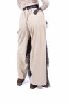 Pantaloni in Velluto a Coste Sabbia con Cintura donna Miss love - 2