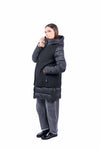 Piumino Lungo Ibrido Nero donna Miss love - 5