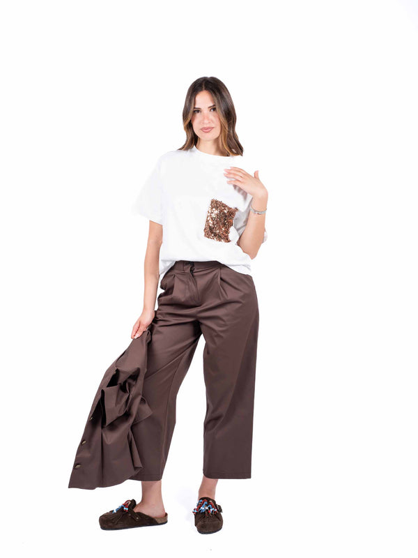 T-Shirt con Taschino Paillettes da donna Tensione in