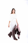 T-Shirt Asimmetrica con Pizzo donna Tensione in - 4