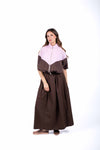 Bomber Crop Color Block Cioccolato/Rosa donna Tensione in - 2