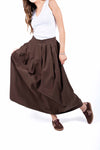 Gonna Maxi con Pinces Cioccolato donna Tensione in - 2