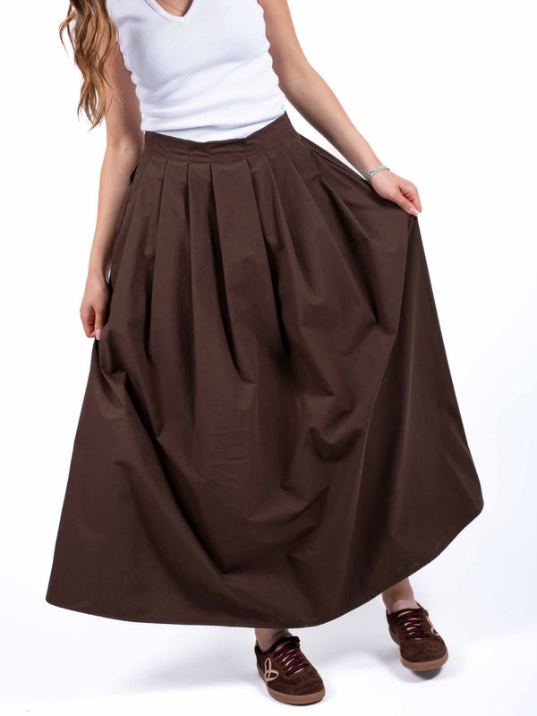 Gonna Maxi con Pinces Cioccolato da donna Tensione in