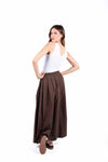 Gonna Maxi con Pinces Cioccolato donna Tensione in - 5