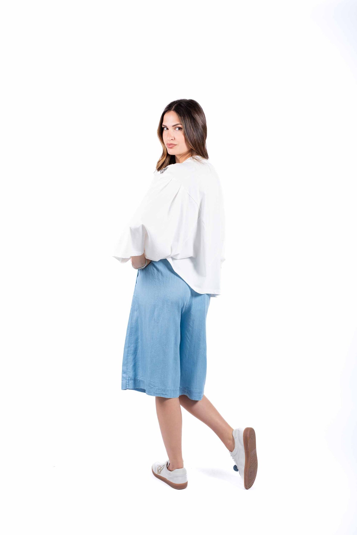 Bermuda Soft Touch effetto Denim donna Tensione in - 4