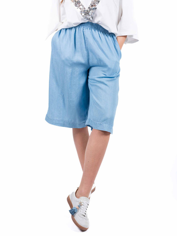 Bermuda Soft Touch effetto Denim da donna Tensione in