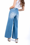 Jeans Wide Leg Lavaggio Medio donna Tensione in - 3