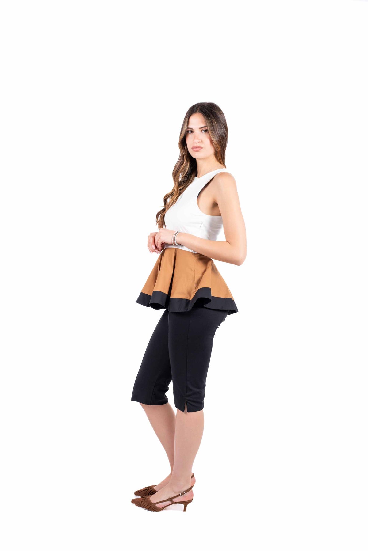 Pantaloni Capri Neri donna Tensione in - 2