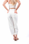 Pantaloni Bianchi con Elastico donna Tensione in - 2