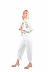Giacca Military Style in Denim Bianco donna Tensione in - 4