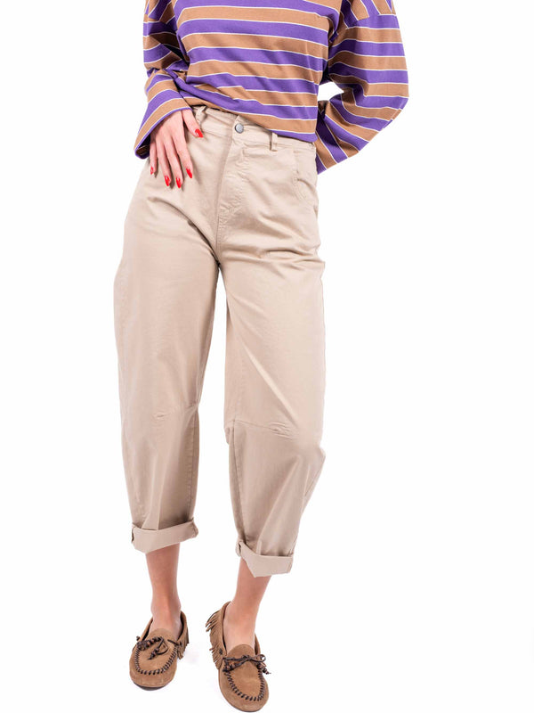 Pantaloni Sabbia con Elastico da donna Tensione in